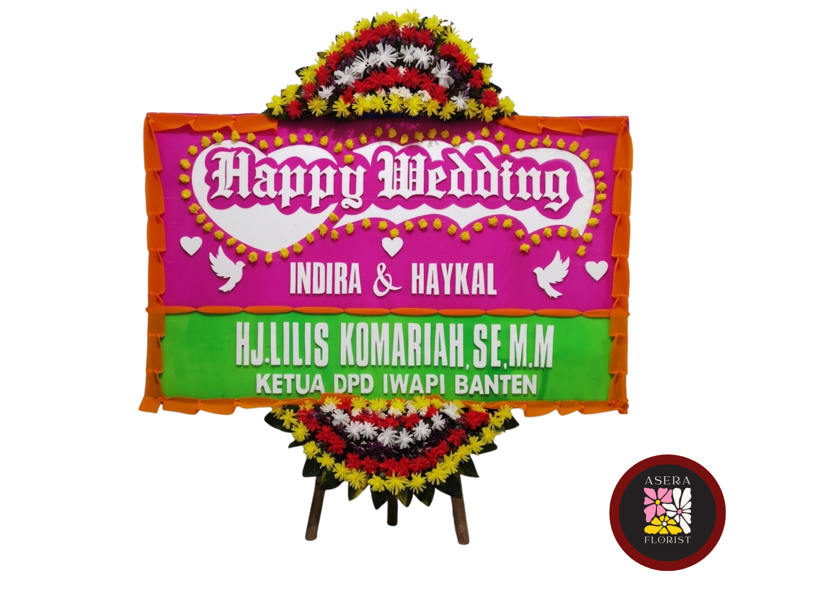 Bunga Papan Happy Wedding WD 03