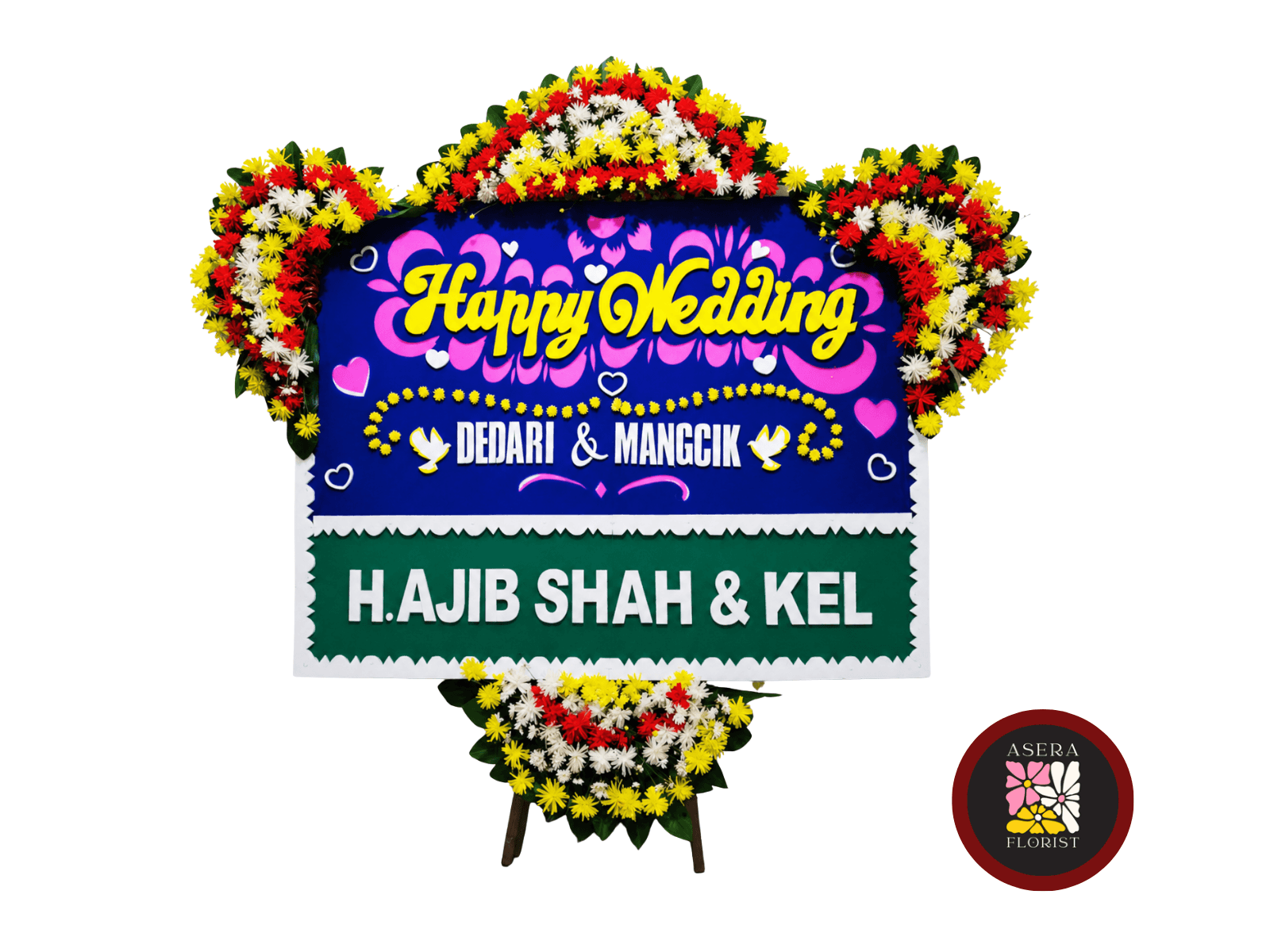 Bunga Papan Happy Wedding Bunga 4titik