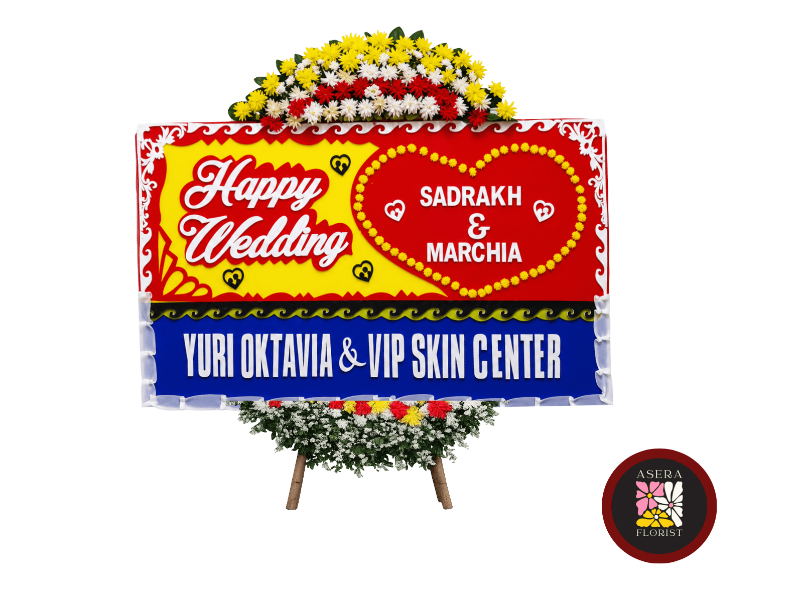 Bunga Papan Happy Wedding Standar wd 02